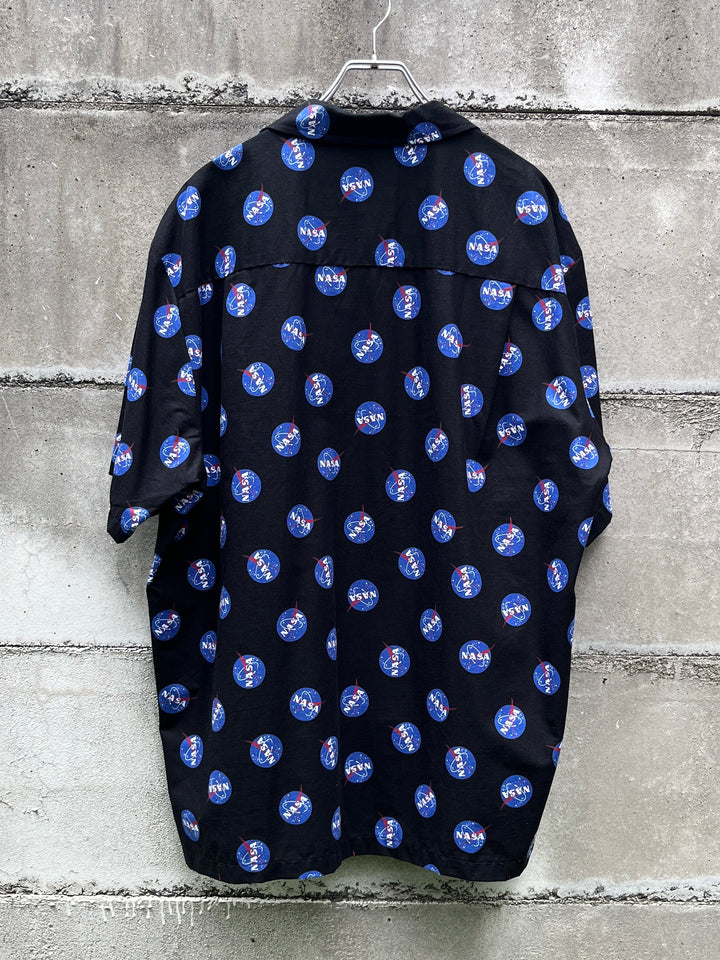 1990-00s USA made NASA all over print s/s shirt