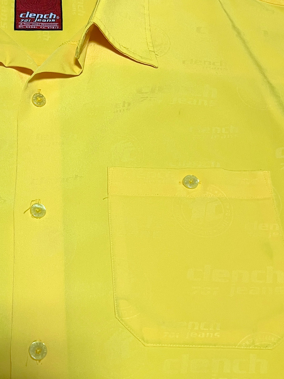 logo pattern yellow big shirt