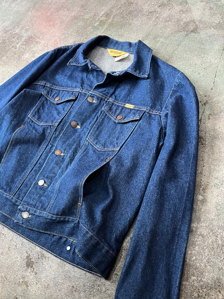1970-80s USA made "RUSTLER"  denim tracker jacket