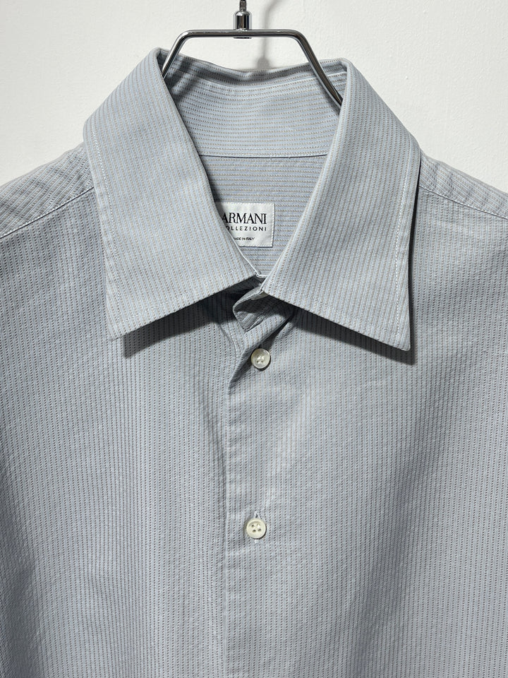 1990-00s ITALY made "ARMANI COLLEZIONI" pin stripe dress shirt