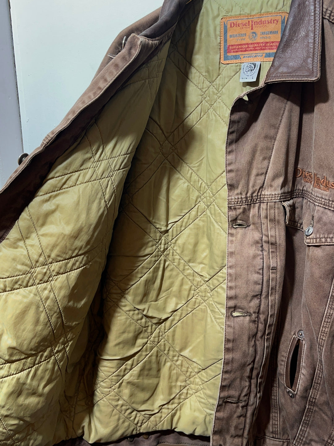 1990s "Diesel" chocolate brown denim jacket