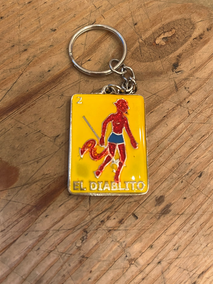 Mexican Loteria art keychain