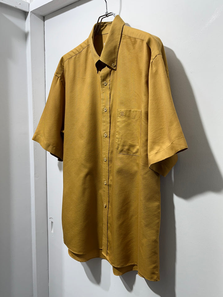 1990s "GIVENCHY" brown s/s shirt