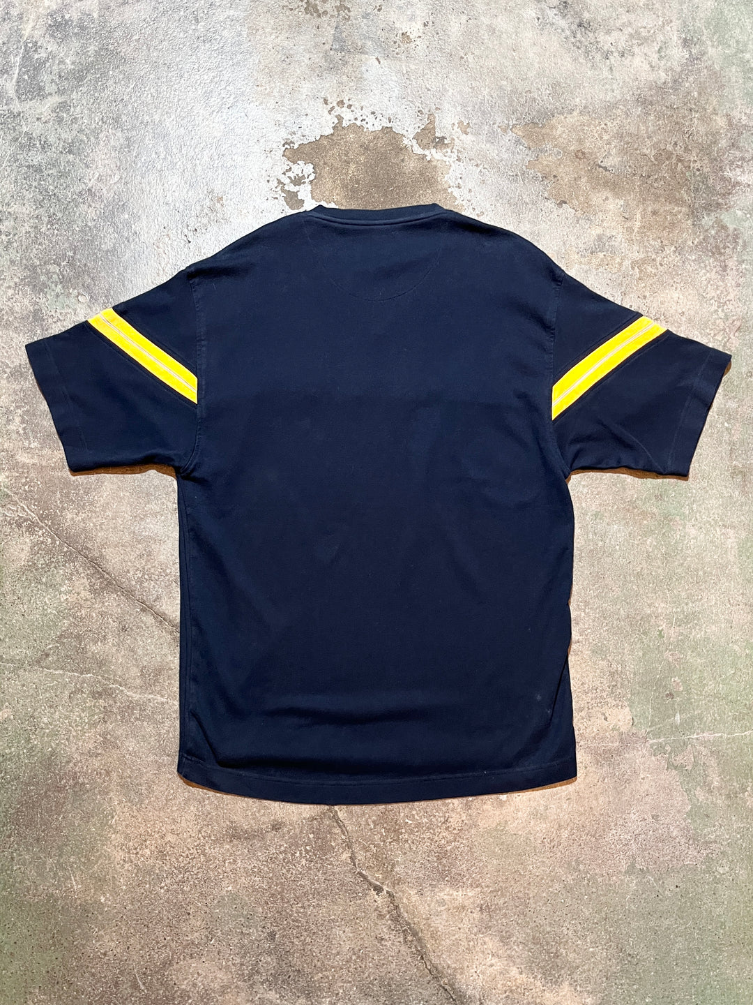 1990-00s "POINT ZERO" two tone panel V-neck T-shirt