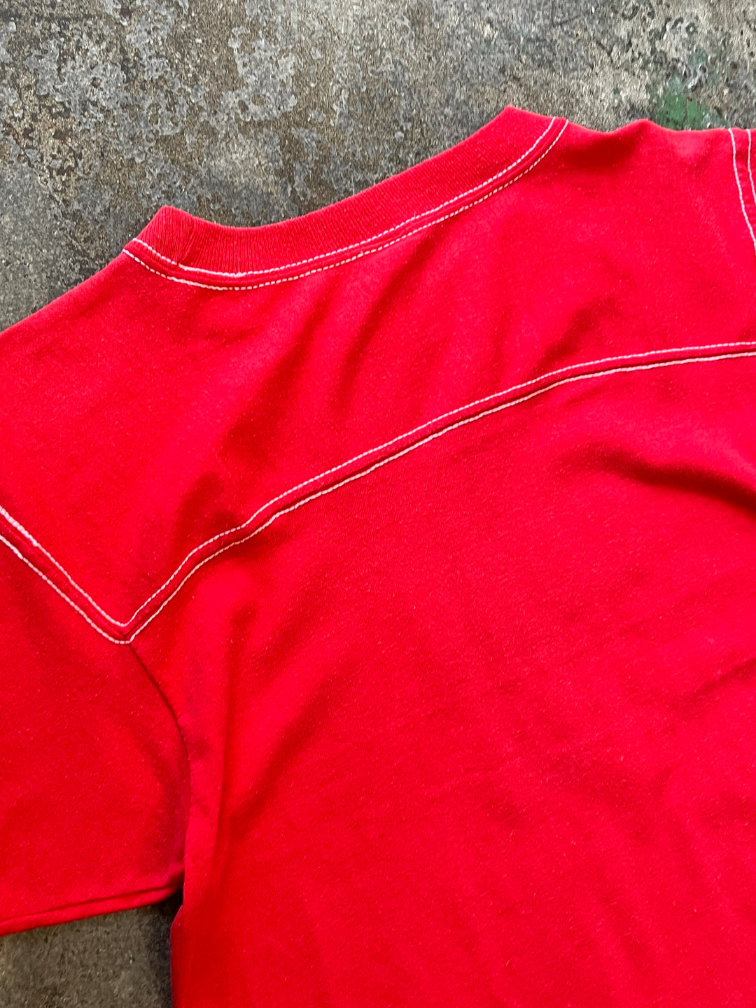 1970-80s USA made red football T-shirt
