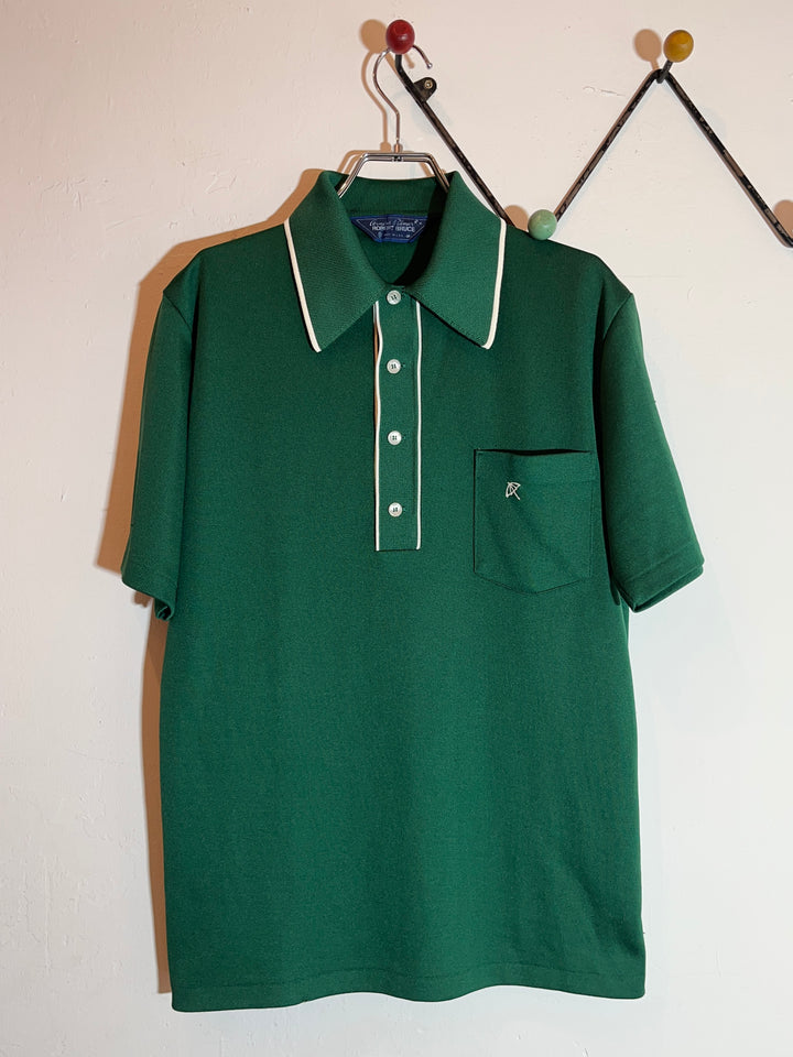 1970s USA made "ROBERT BRUCE Arnold palmer" deep green s/s polo