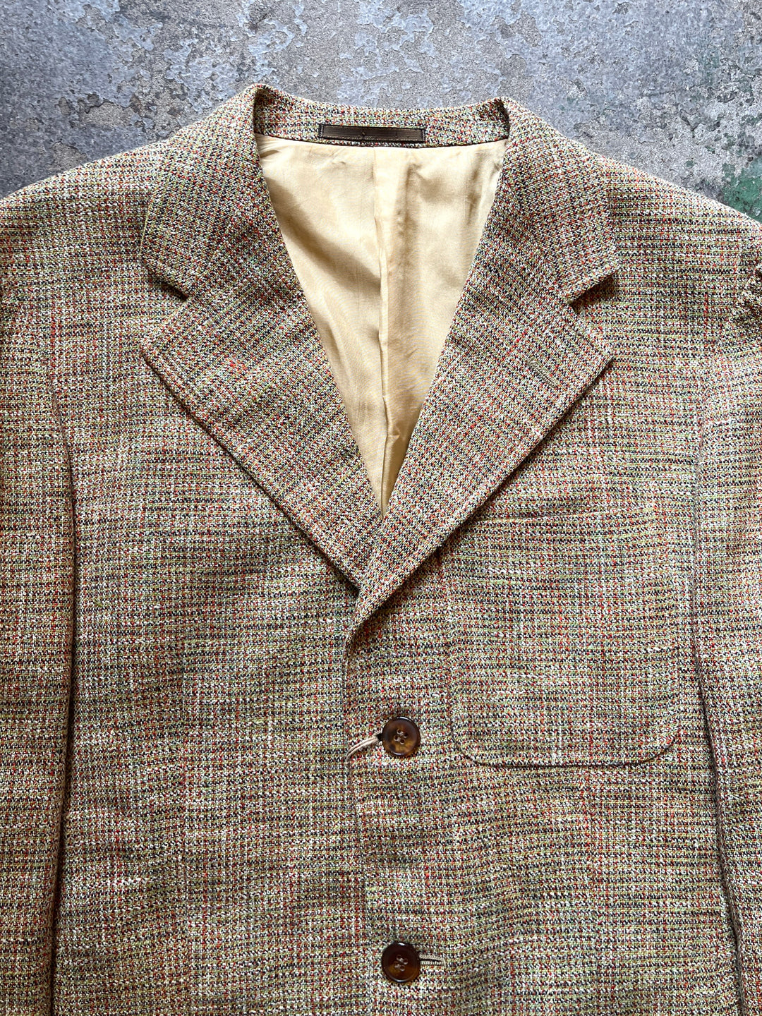 1970s ITALY made mixed-color tailored jacket