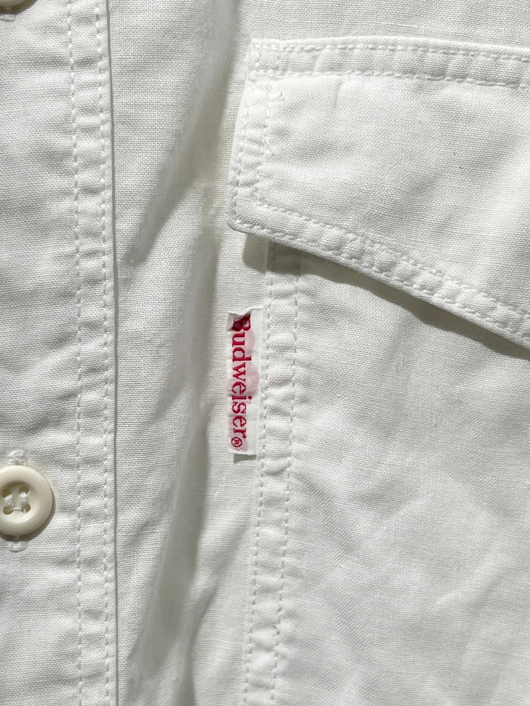 1990s "Budweiser" embroidery s/s shirt