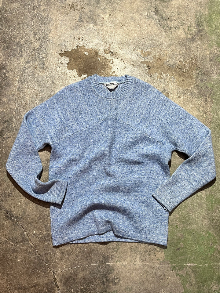 1970s blue gray switching design knit