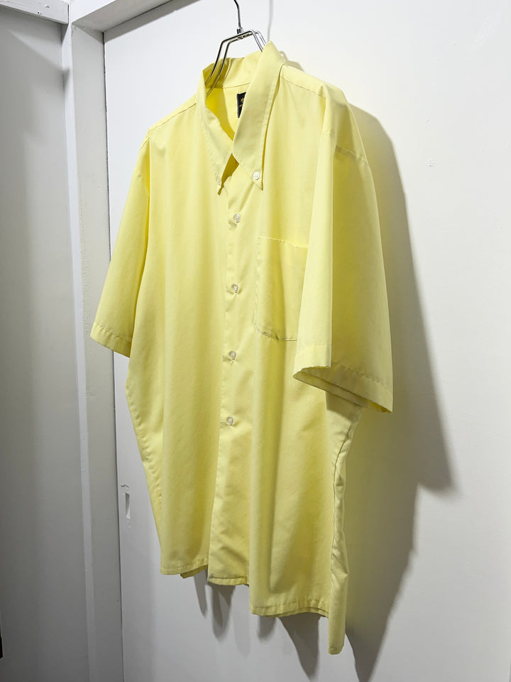 1970s "Sears" pale yellow s/s B.D shirt