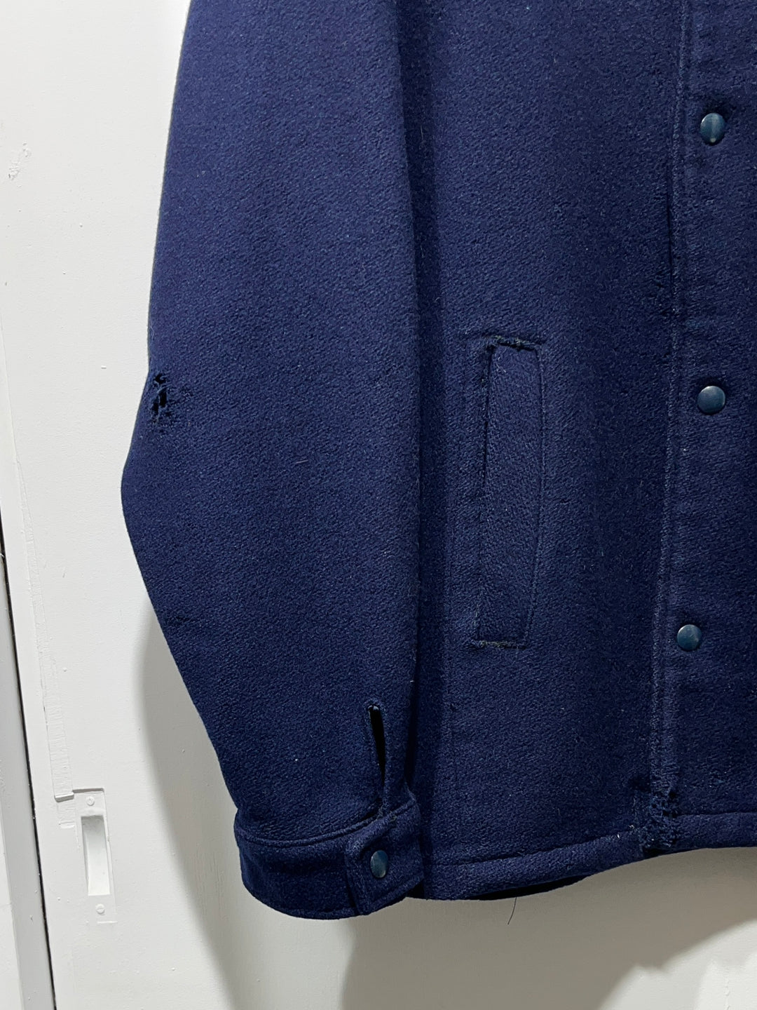 1960s "Paul Bunyan" navy melton wool jacket