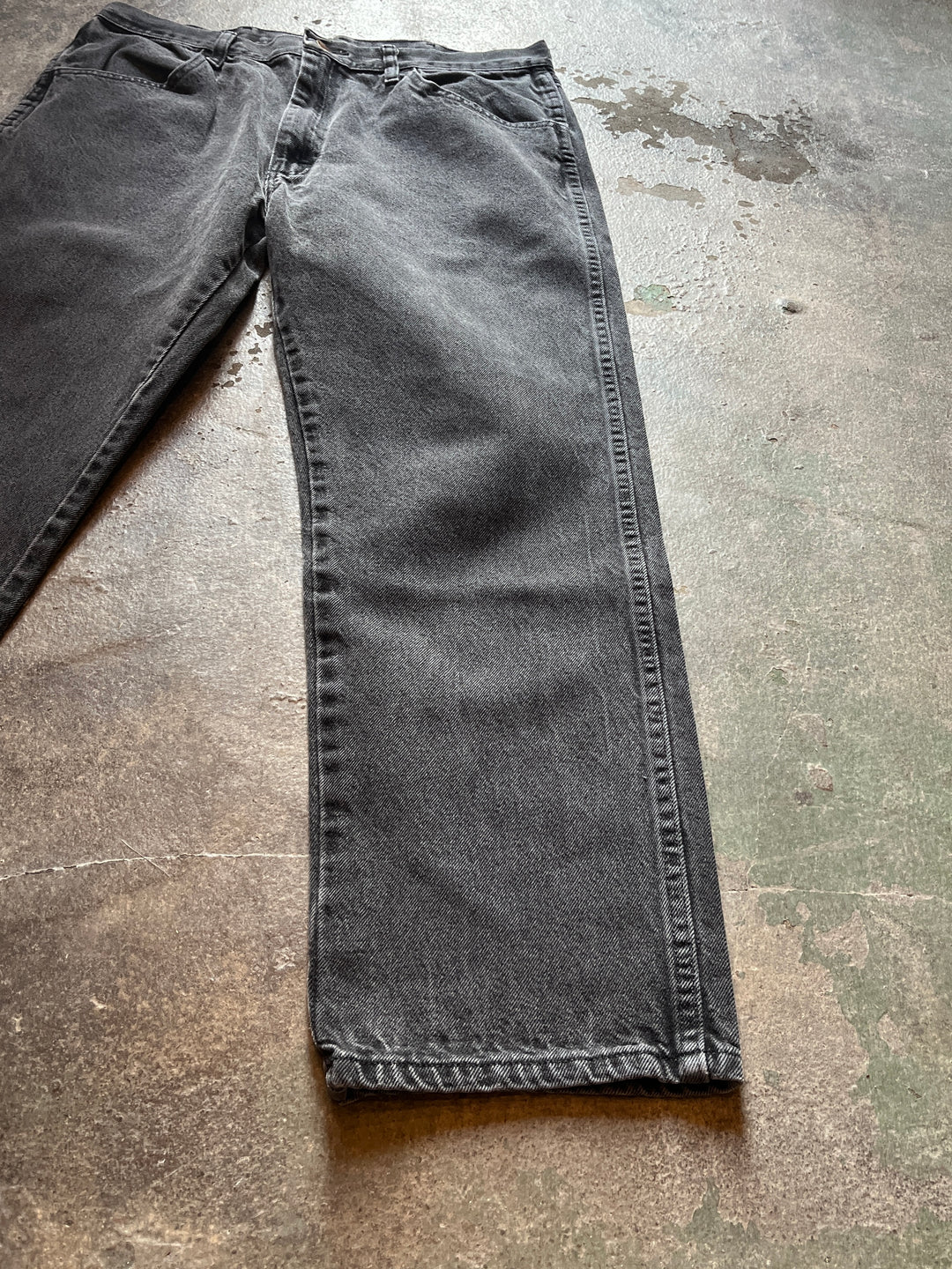 1990s "RUSTLER" black denim pants 36×29