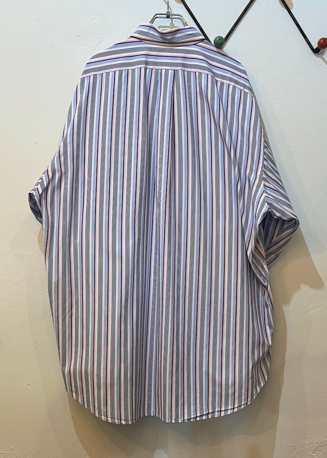 1990s "Ralph Lauren" multi color stripe B.D shirt -BLAKE-