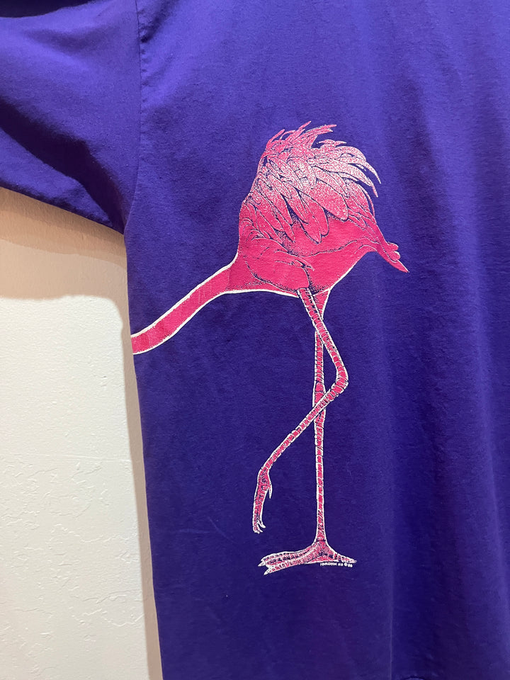 1980s flamingo both sides print T-shirt