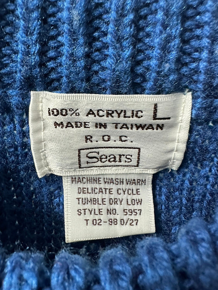 1980-90s "Sears" fresh blue knit