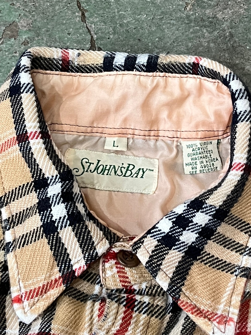 1980-90s "ST.JOHN'S BAY" tartan shirt