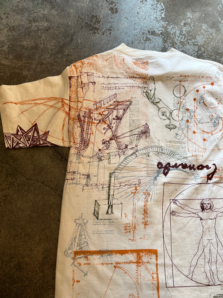1990s "Leonardo da Vinci"
all-over print T-shirt