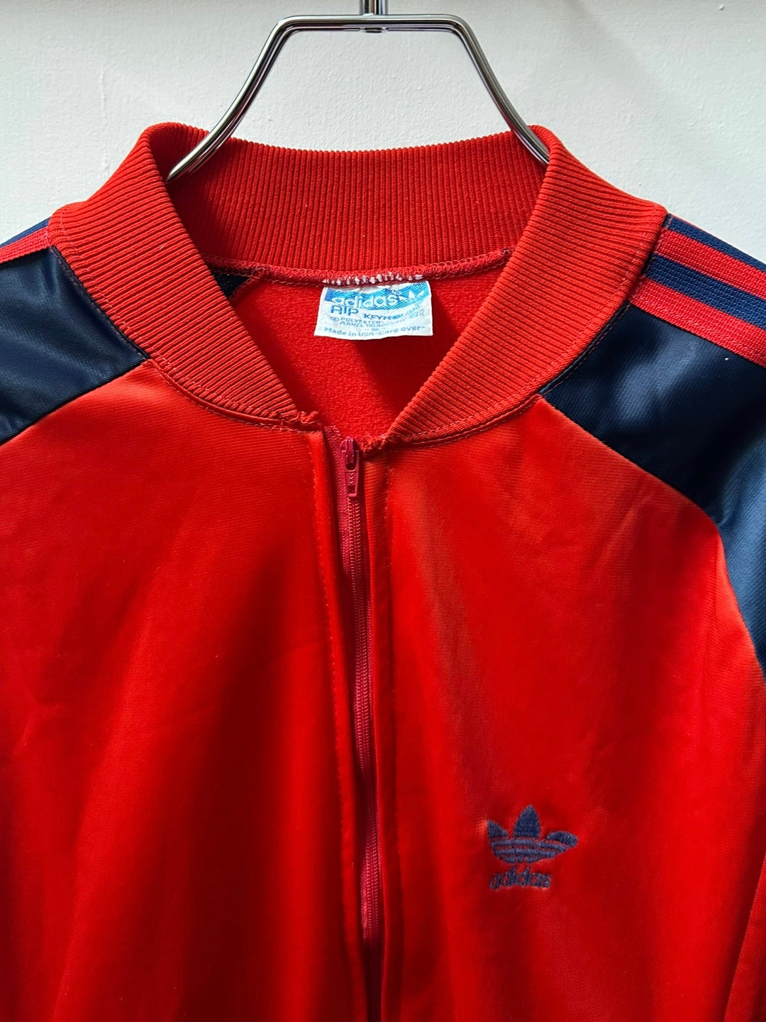 1980s USA made "adidas" ATP red × navy track jacket