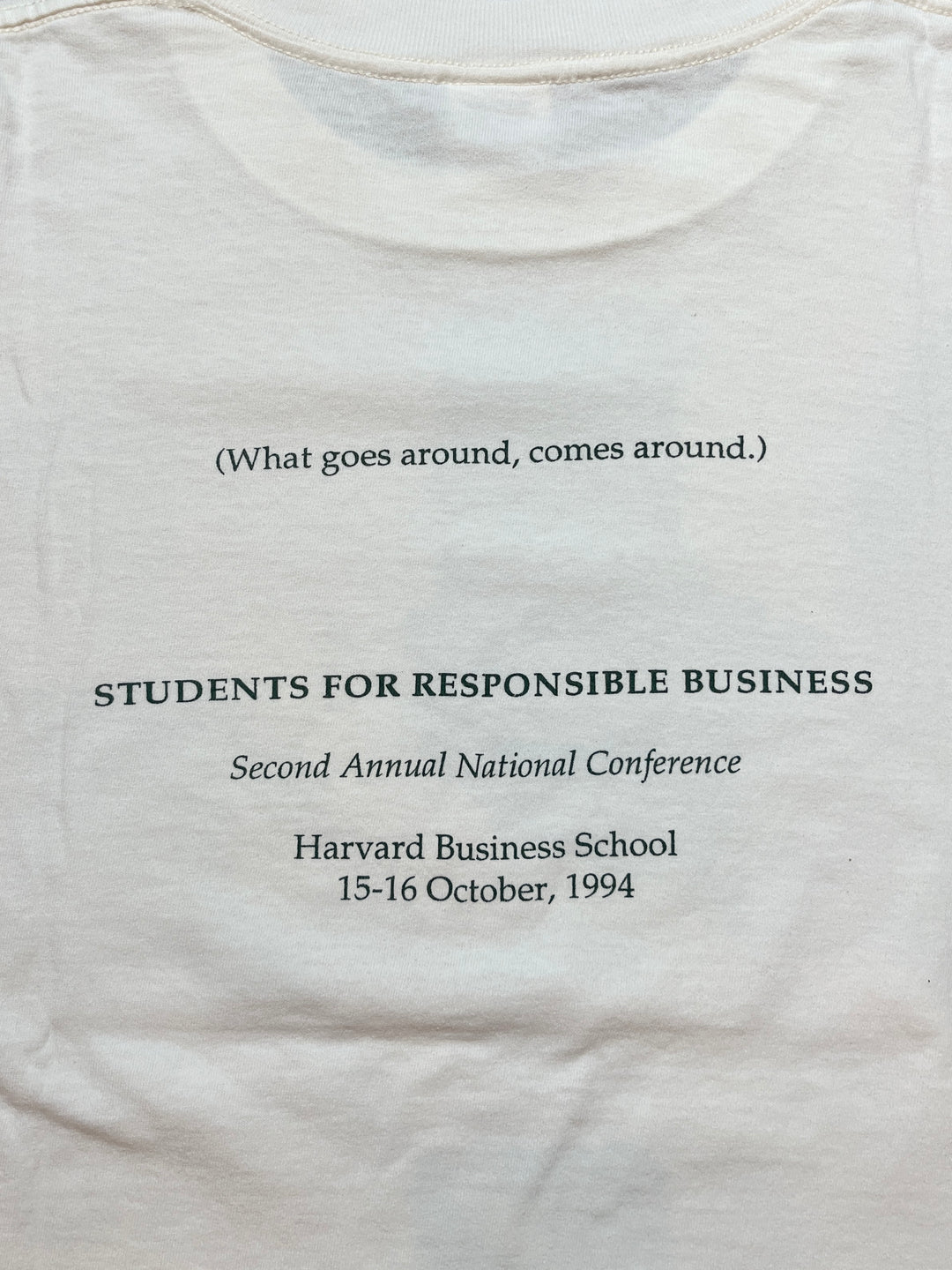 1990s USA made ethical business graphic T-shirt