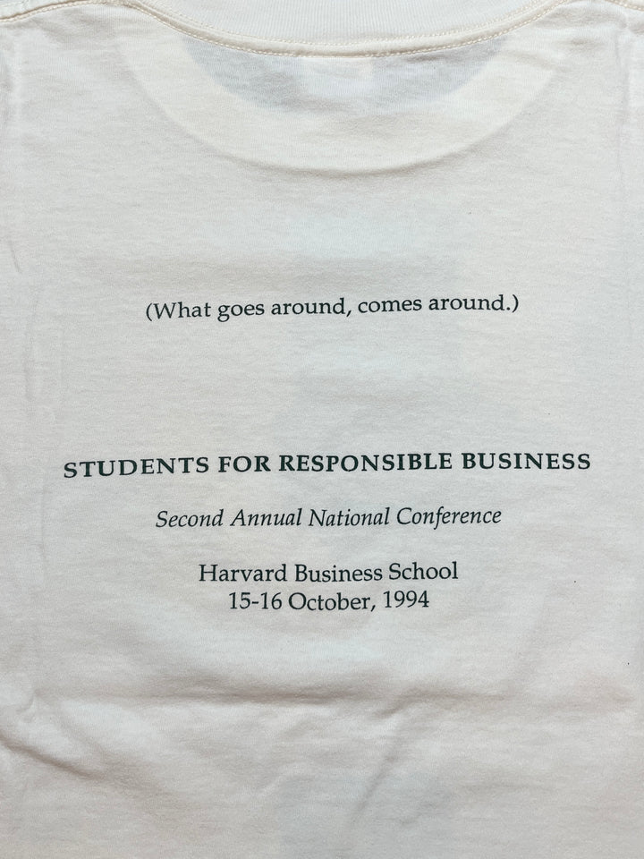 1990s USA made ethical business graphic T-shirt