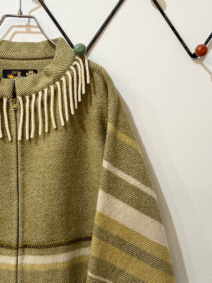 1960s Norway made "LAPP LANDER" fringe wool jacket