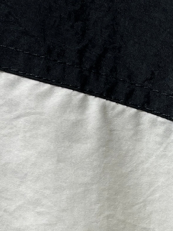 1990s "NIKE" white × black V-neck nylon pullover