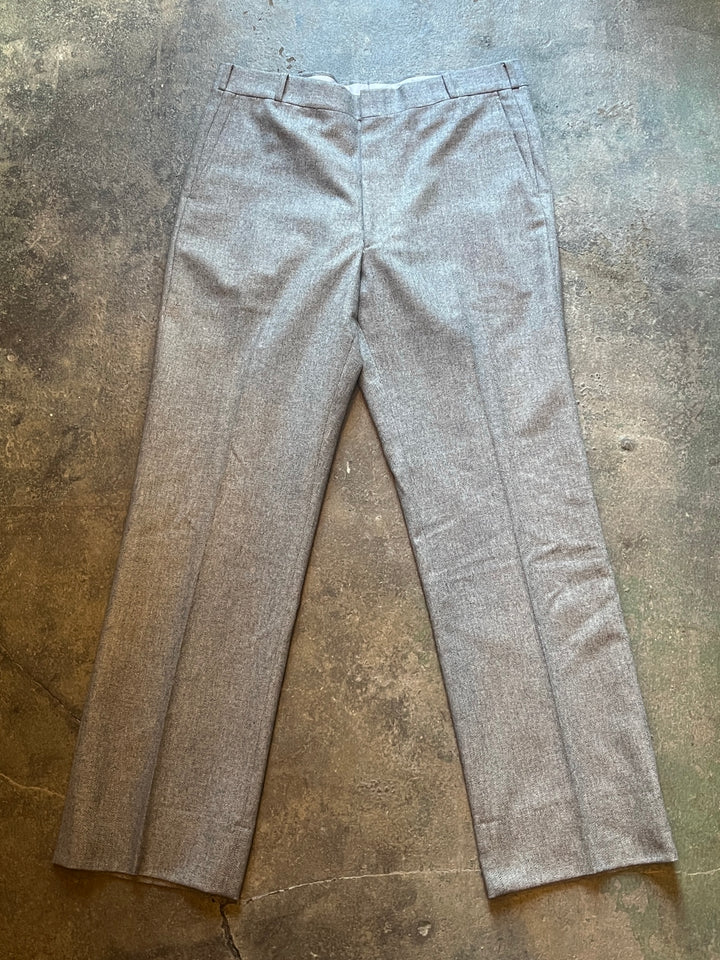 1970s gray herringbone slacks