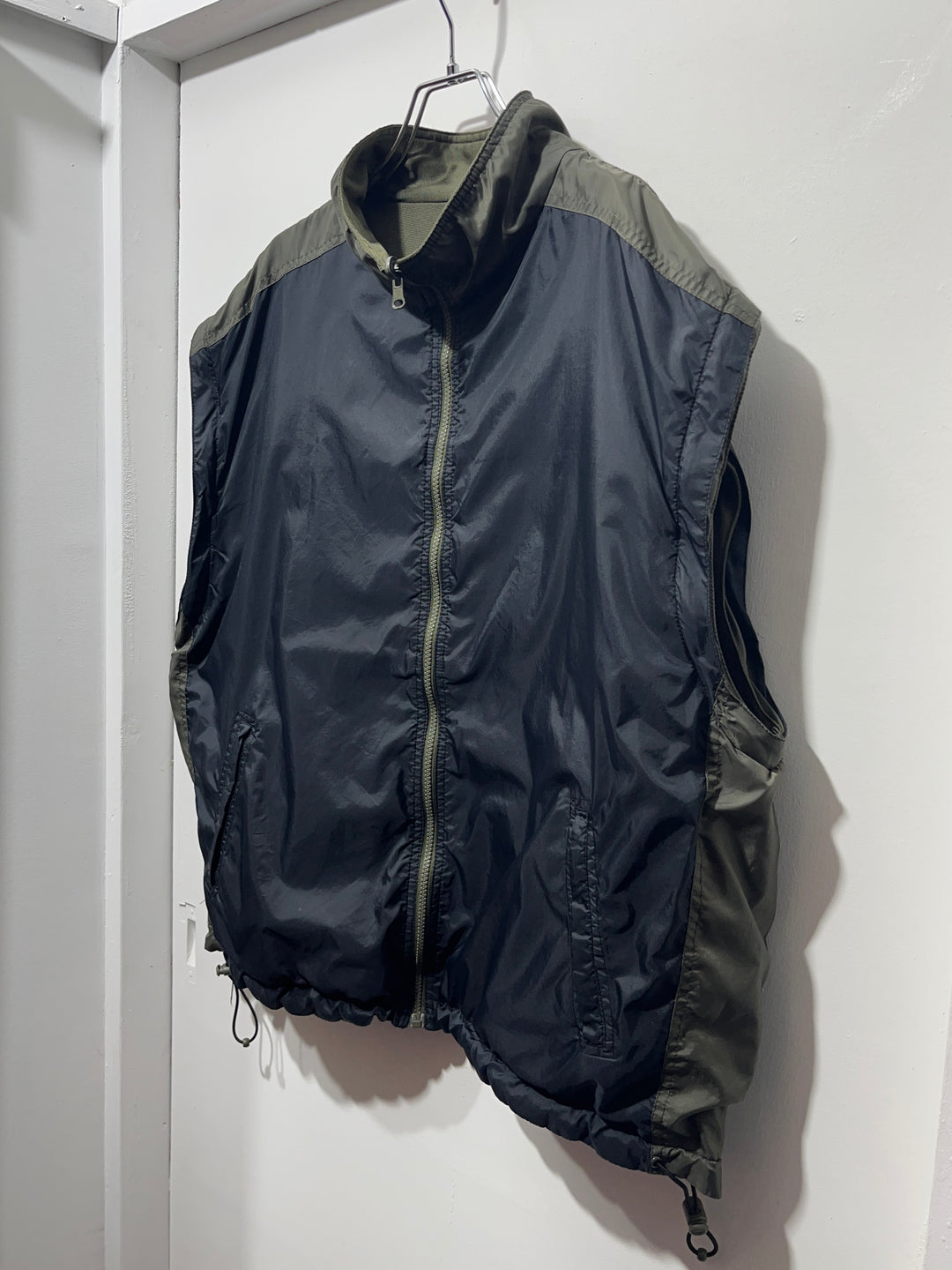 1990s olive × black reversible 3way track jacket