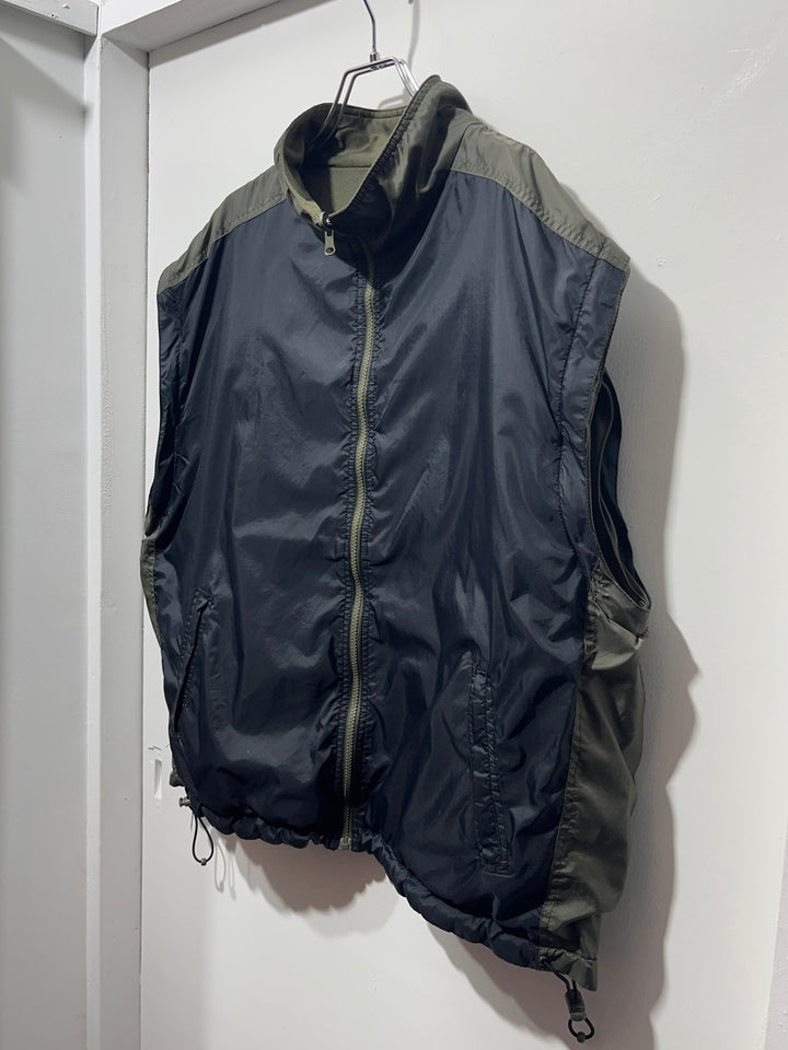 1990s olive × black reversible 3way track jacket