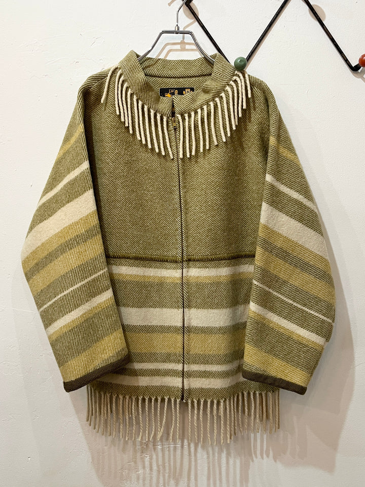 1960s Norway made "LAPP LANDER" fringe wool jacket
