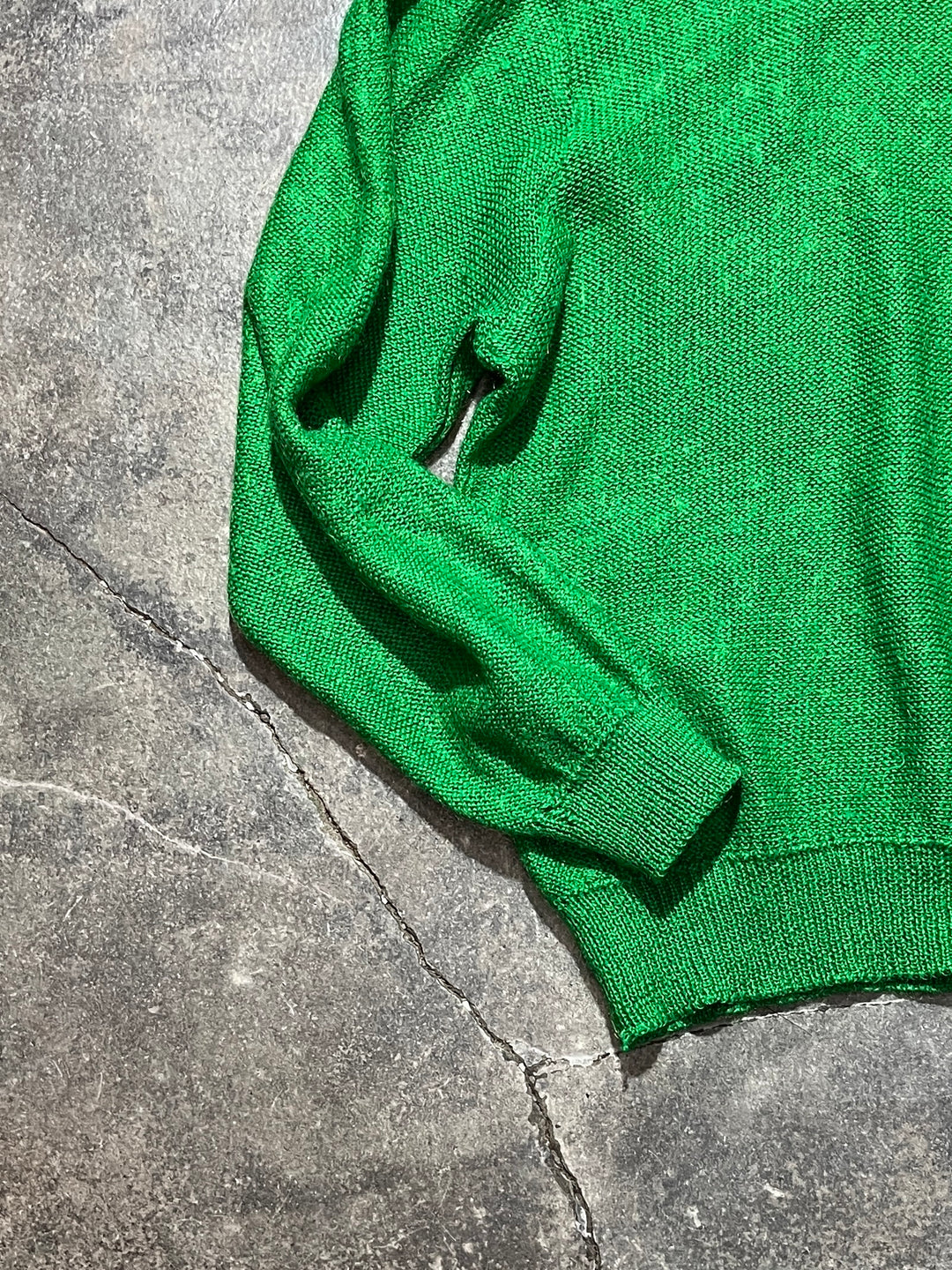 vivid green low guage knit