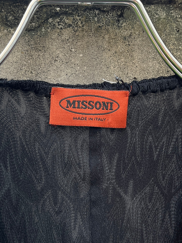 1990s ITALY made "MISSONI" monochrome flame stitch one-piece