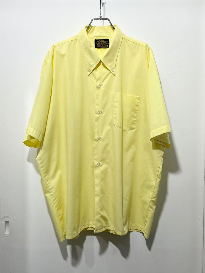 1970s "Sears" pale yellow s/s B.D shirt
