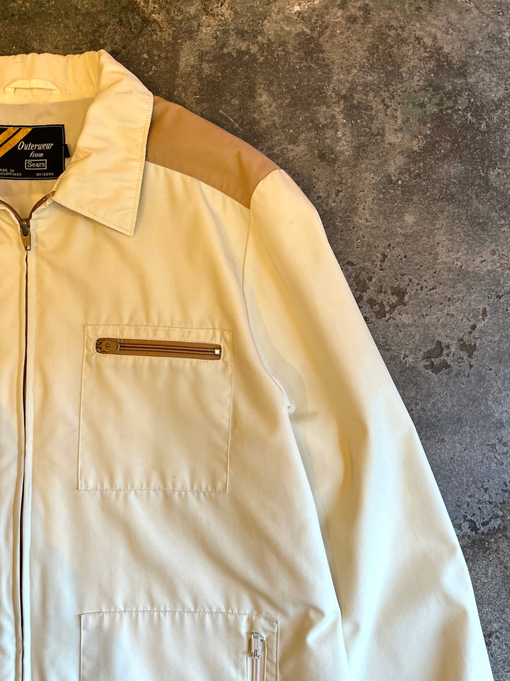 1970-80s "Sears" two-tone multi zip design jacket