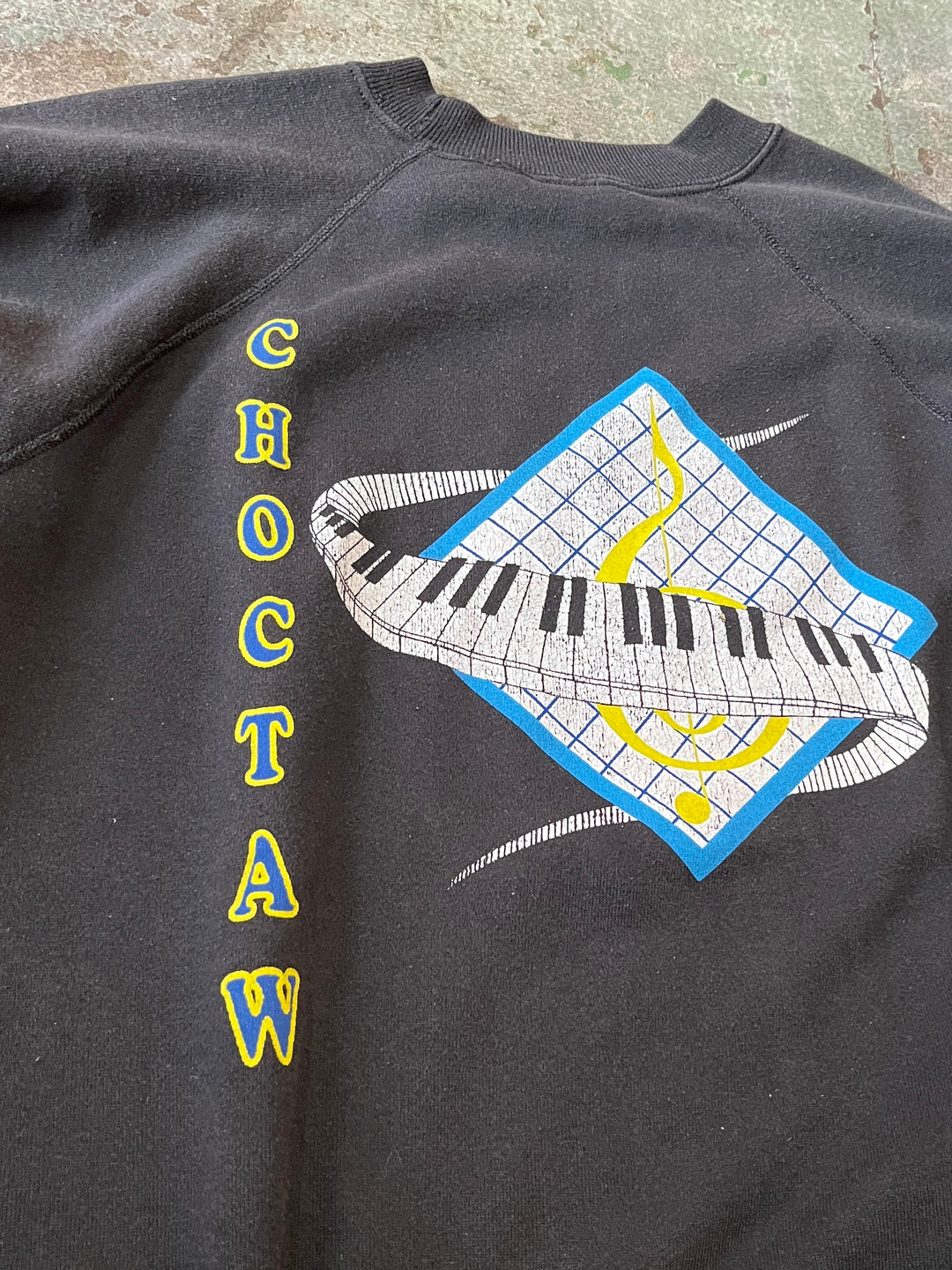 1990s Choctaw chorus piano graphic sweatshirt