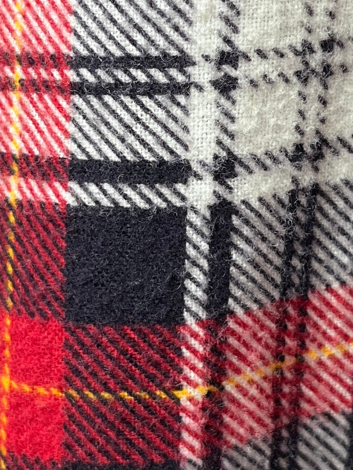 1960-70s red × black checkered flannel shirt