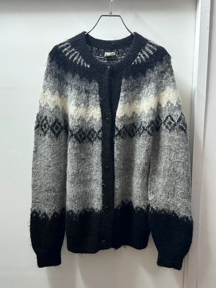 1980s alpaca wool knit cardigan