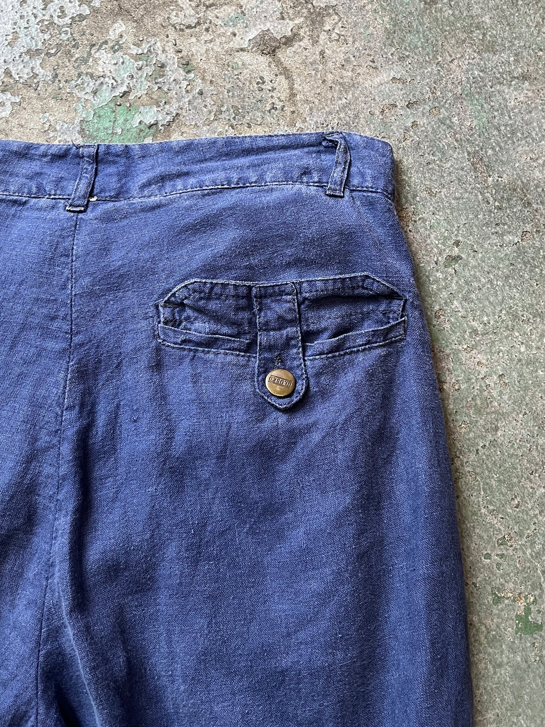 1980s "CLOSED" faded blue linen pants