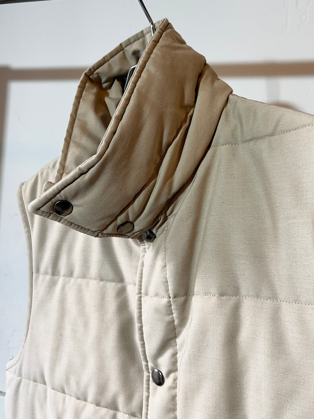 1970s "Sears" light beige insulated work vest