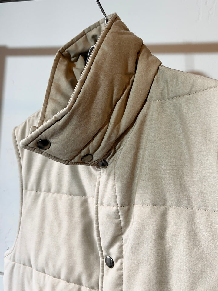 1970s "Sears" light beige insulated work vest