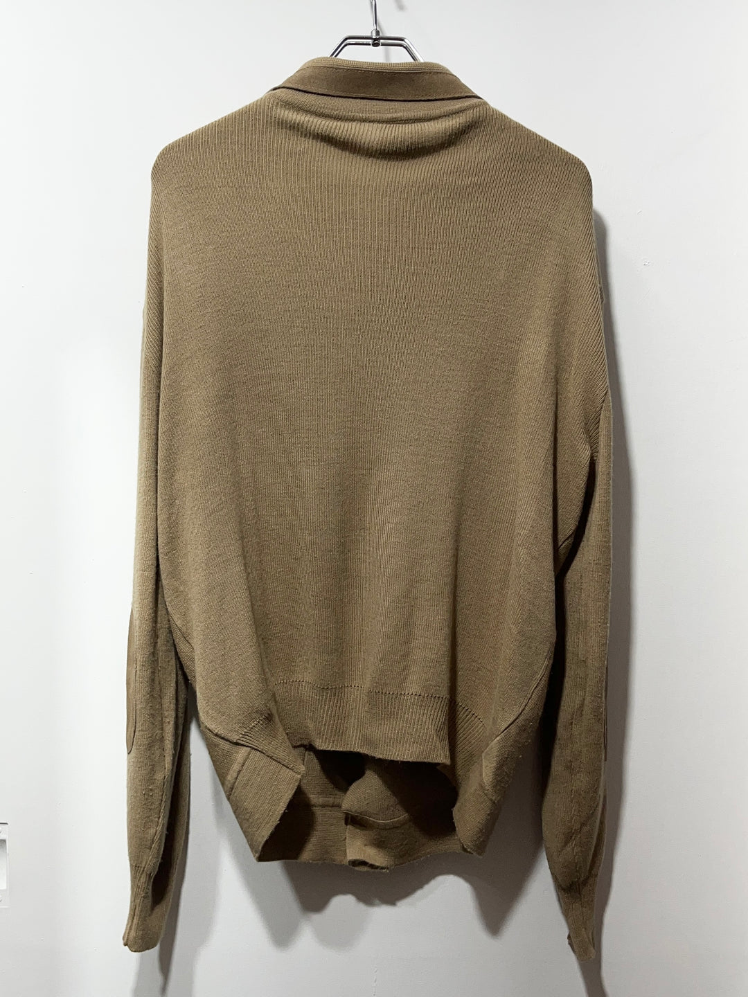 1970s suede patchwork design knit jacket