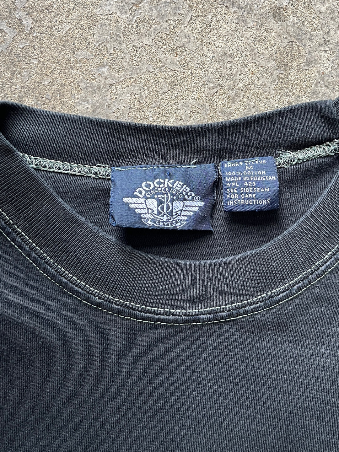 1990s "DOCKERS" white stitch pocket T-shirt