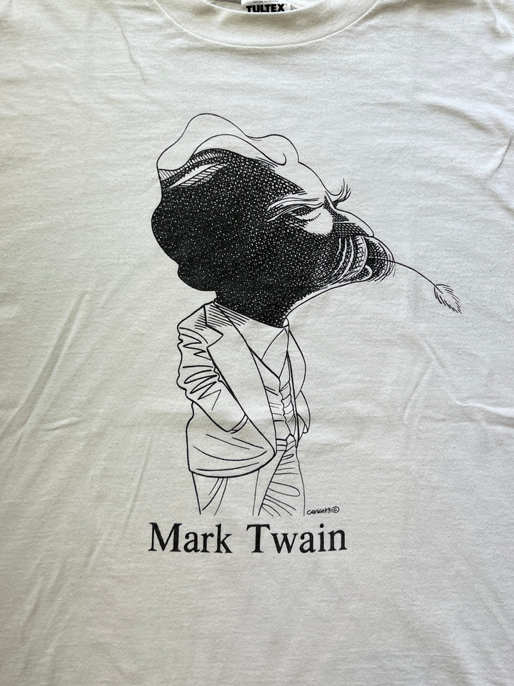 1990s Largely Literary Mark Twain art print T-shirt