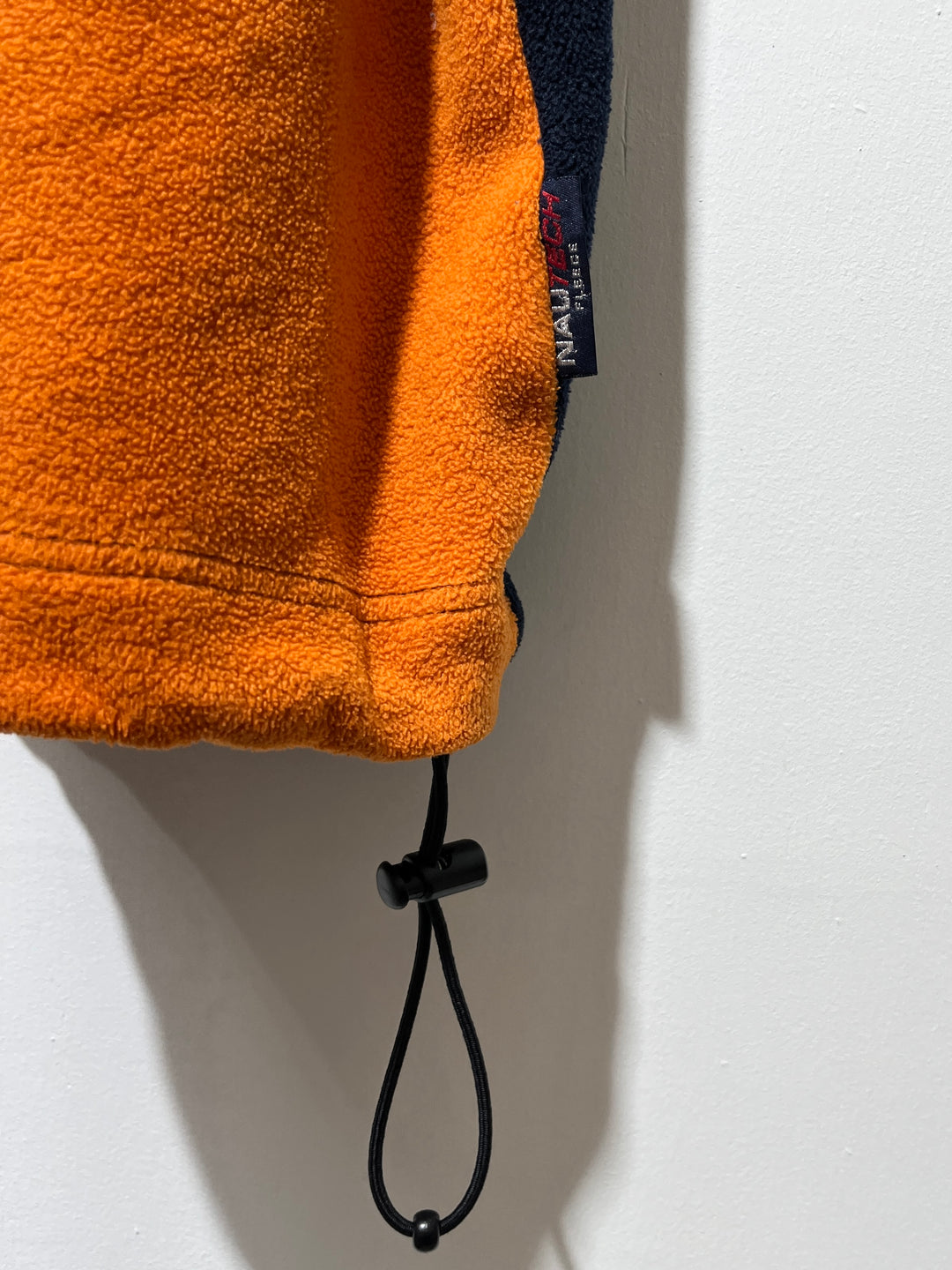 1990s USA made "nautica" orange × navy halfzip fleece jacket