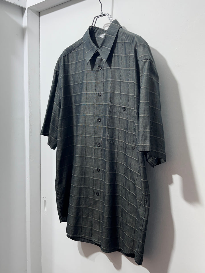 1990-00s ITALY made "Zanella" checkered s/s shirt