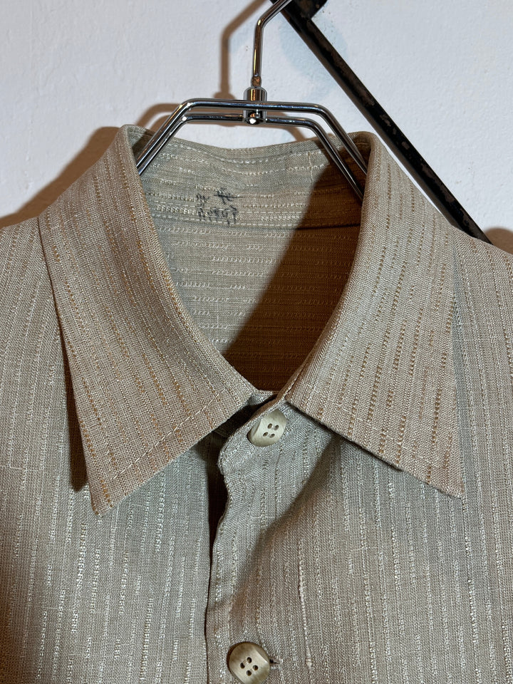 1970s light beige shiny shirt