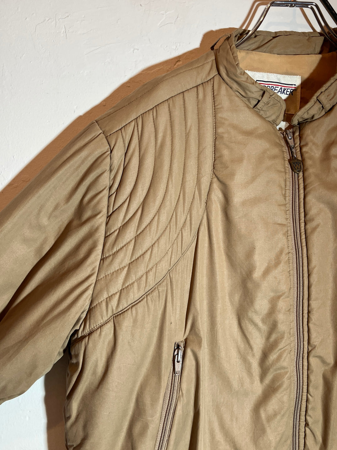 1980s shoulder quilting design padded blouson