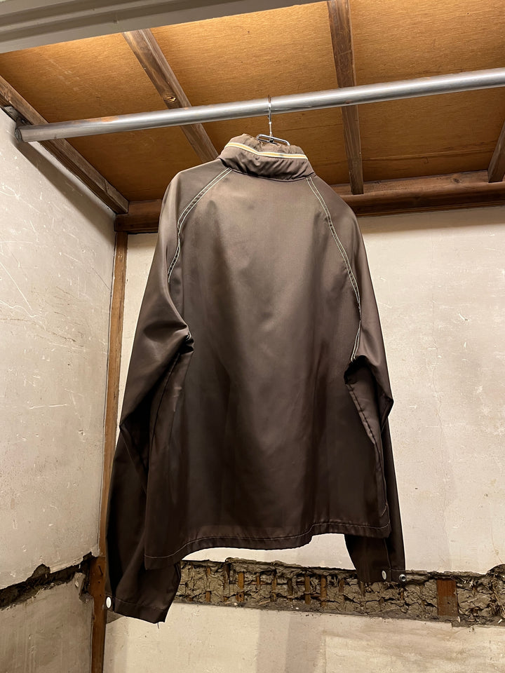 1970s "CAMPUS" brown × white stitch nylon jacket