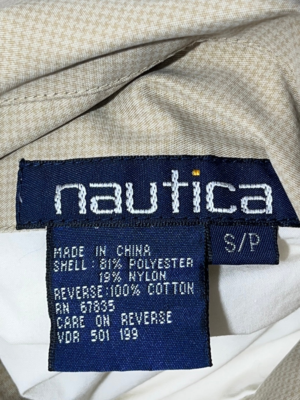 1990s "nautica" reversible harrington jacket