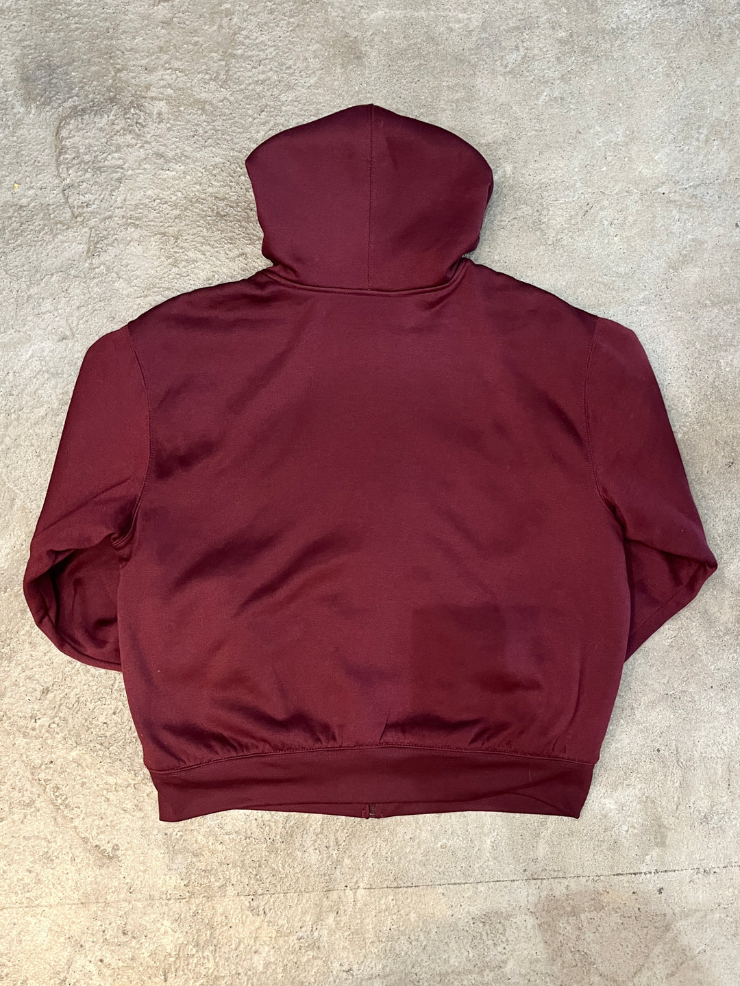 1990-00s burgundy double-face zip sweat hoodie